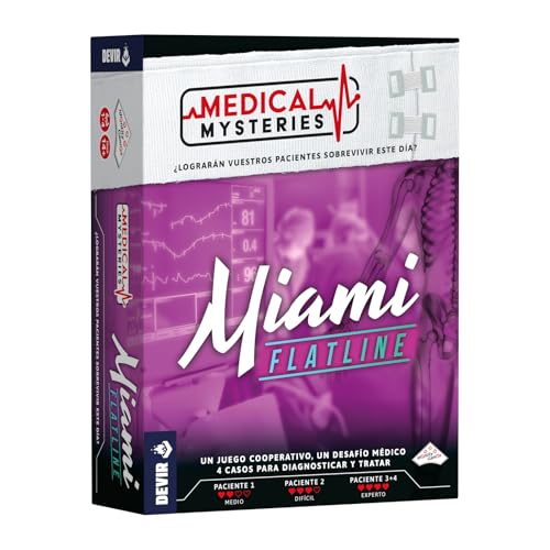 Devir - Medical Mysteries Miami, Juego de Mesa de Medicina, Juego de Investigación Cooperativo y de Deducción, Scape Room (BGMMMSP)