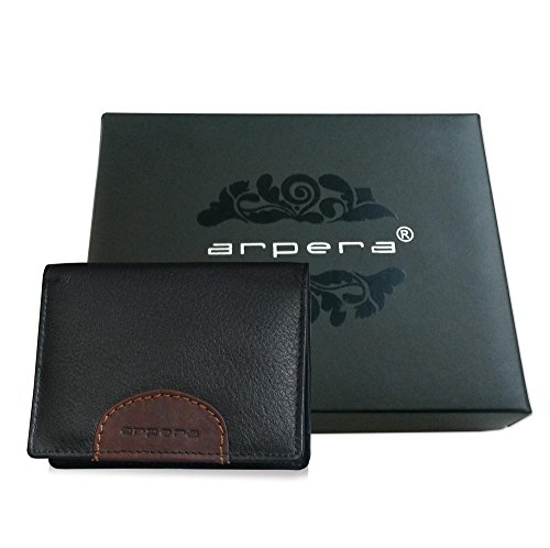 arpera Leather Safari Card Holder (Black)