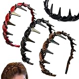 cranium spiel dark 【Lifting-Effekt】 Haarreifen Damen Das hohe Rückendesign hebt das Haar auf beiden Seiten an und erzeugt so einen leichten V-förmigen Effekt. In nur wenigen Sekunden wirkt die Frisur dreidimensionaler und voller, verändert die Gesichtsform und eignet sich perfekt für den täglichen Weg zur Arbeit oder wichtige Termine. Er unterstreicht das Gesamtbild