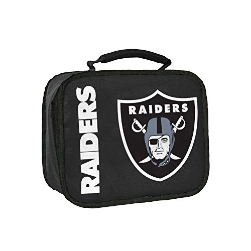 Officially Licensed NFL Oakland Raiders "Sacked" Lunch Cooler Bag, Black, 10.5" x 8.5"