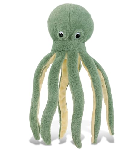 DolliBu Green Octopus Super Soft Stuffed Animal, Cute Realistic Stuffed Animals for Girls, Boys, Adults Animal Gifts, Kids Nursery Decor for Newborn, Cuddly Soft Baby Plush Toys - 15 Inches