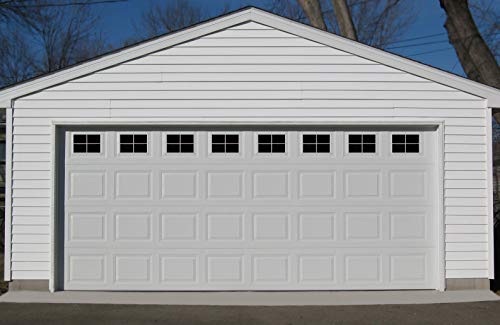 Sanfurney Magnetic Garage Door Windows Panes Faux Fake Decorative Window Decals 32 Pack for 2 car Garage Kit