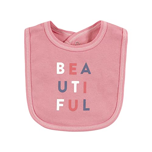 Image of Touched by Nature Unisex Baby Organic Cotton Bibs, Bubblegum Floral, One Size