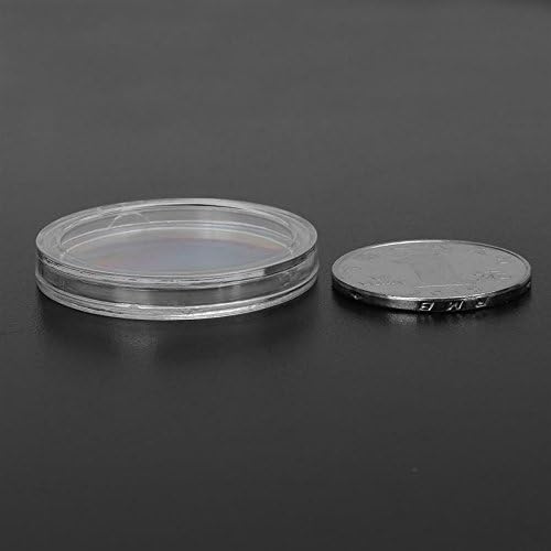 Xiaolanwelc@ 100Pcs/Set 26mm Clear Coin Capsules Case Coins Holders Specie Container Storage Boxes Organizer Collectibles (26 mm)