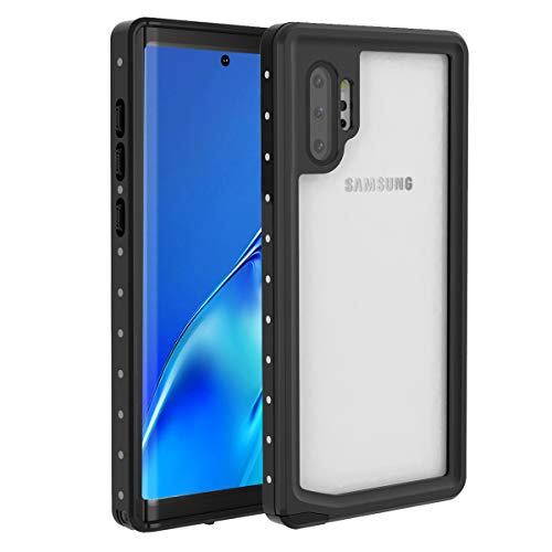 Moonmini - Carcasa Impermeable para Samsung Galaxy Note 10 y Note 10 (IP68), Samsung Galaxy Note 10 Plus, Negro