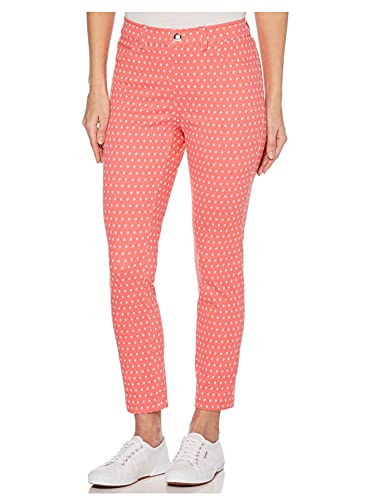 Rafaella Knit Twill Skinny Ankle Pant (6, Calypso Coral)