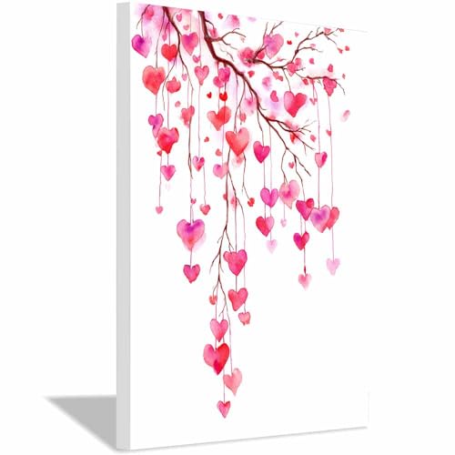 Toile plate en 2D romantique avec cadre 70x100cm pour chambre