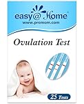 Easy@Home 25 Ovulation Test Strips, Ovulation Predictor Kit, Powered by Premom Ovulation Predictor iOS and Android App, 25 LH Strips