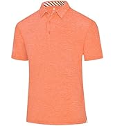 J.VER Men's Polo Shirt Quick Dry Moisture Wicking Golf Shirts Stretch Wrinkle-Free Athletic Perfo...