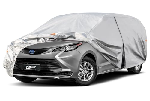 Image of Kayme Station Wagon Car Cover Waterproof All Weather-See Vehicle Size Chart for Accurate Fit-Outdoor Full Exterior Cover Minivan Sun Rain Snow. Pacifica Odyssey Carnival etc. Size H5 (See Size Chart)