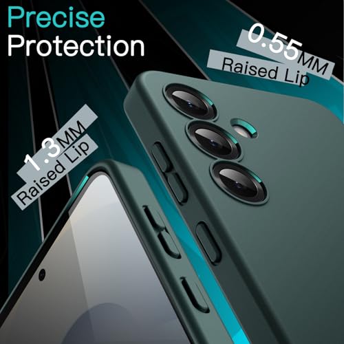 Image of JETech Slim Fit Cover Case for Samsung Galaxy S25 Plus 5G, Camera Lens Full Protection, Soft TPU Thin Protective Phone Cover with Matte Finish, Shockproof Case (Midnight Green)