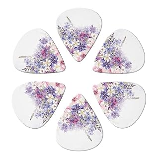 Floral Swirls Lot de 6 médiators pour guitare acoustique, guitare électrique, basse, ukulélé – fins, moyens et épais. - Les Beatles, Paul McCartney, John Lennon, RIngo Starr, George Harrison Floral Swirls Lot de 6 médiators pour guitare acoustique, guitare électrique, basse, ukulélé – fins, moyens et épais. – Image 4