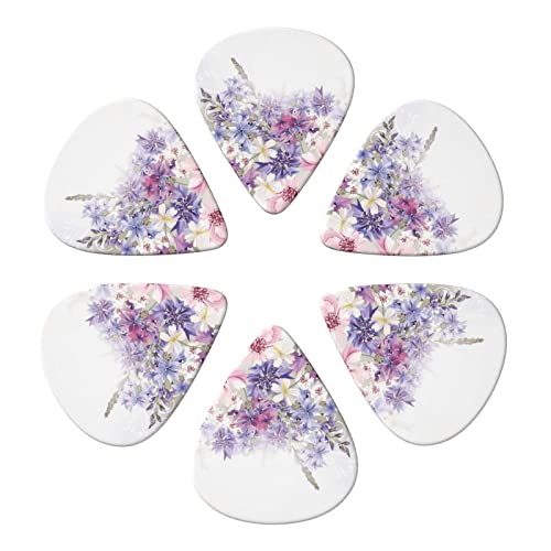 Floral Swirls Lot de 6 médiators pour guitare acoustique, guitare électrique, basse, ukulélé – fins, moyens et épais. - Les Beatles, Paul McCartney, John Lennon, RIngo Starr, George Harrison Floral Swirls Lot de 6 médiators pour guitare acoustique, guitare électrique, basse, ukulélé – fins, moyens et épais. – Image 5
