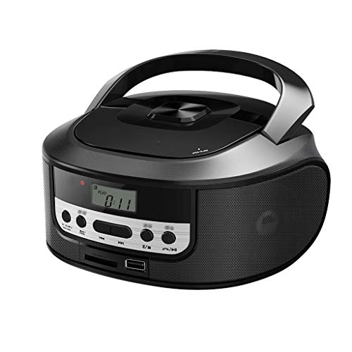 XUANLAN Portátil estéreo Reproductor de CD con Radio estéreo Reproductor de MP3 USB FM del...