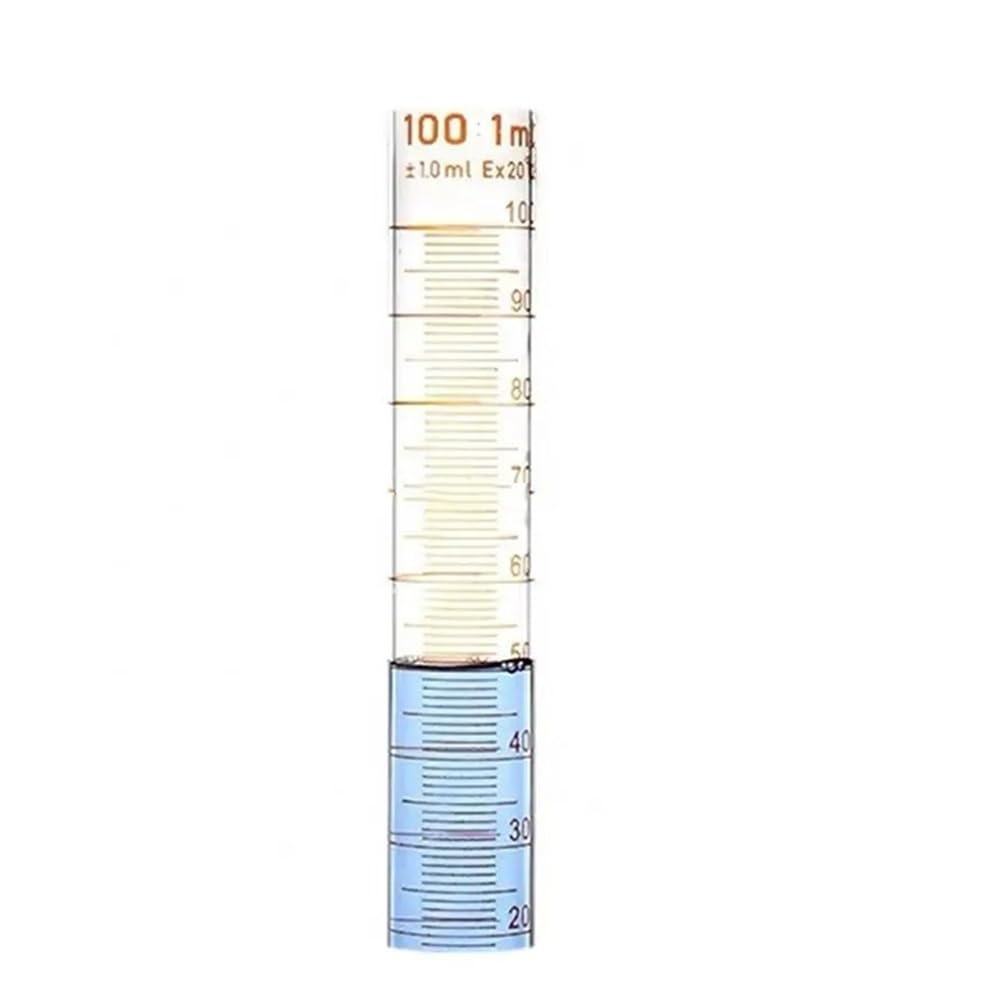 medición de laboratorio. Probeta graduada de vidrio de borosilicato de 100 ml, calibre 3.3, con boquilla, cristalería de laboratorio