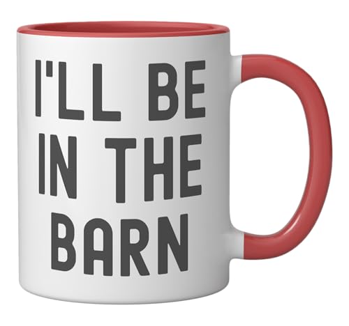 Taza cerámica con frase divertida roja y blanca miniatura 2