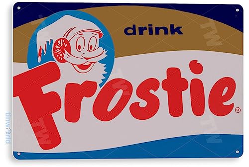 Tinworld Tin Sign: Frostie Soda” Metal Decor Art Drink Soda