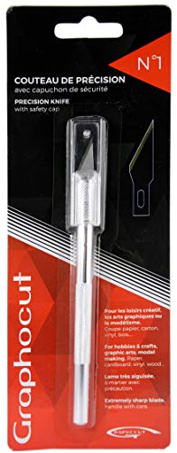 GRAPHO'CUT - Cuchillo de precisión n.º 1 + tapa de seguridad