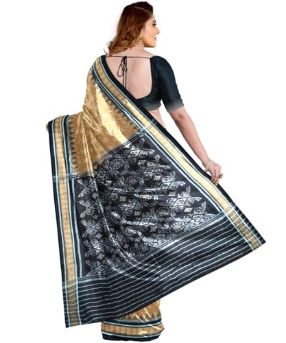 Image of Nuapatna Cotton Saree of Odisha Ikkat Orissa Traditional Handloom Sari | Bomkai | Pata | Nuapatana | sambalpuri saree | khandua patta sare | without Blouse S12