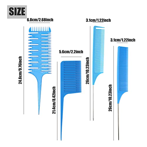 Set de Peines Rat Tail para Estilistas (4 Piezas) miniatura 2