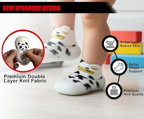 Image of Baby Sock Shoes Boys Girls First Walking Shoes Non-Slip Slippers Soft Sole Sneakers Toddler Infant Babygirl
