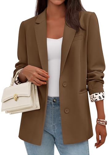 PRETTYGARDEN Blazers for Women 2026 Fall Work Office Suit Jackets Dressy Open Front Leopard Blazer Business Casual Outfits - Image 6