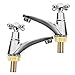 HEMOTON 1 Pair Faucet Bathroom Taps Cold Water Tap Basin Water Taps Bathroom Sink Hot Water Fall Zinc Alloy Hot and Cold