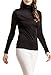MOROUTLINE Silk Tops Turtleneck Long Sleeve Silk T Shirt Ultra Soft Thermal Layer Tops Slim High Neck Blouse Black Small