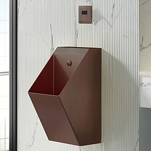 OTQEFTN Commercial Washout High-Efficiency Urinal Auto Urinals Flushing Set, Universal Wall Hung Urinal Funnel Toilet with Sensor Urinal Flush Valve, Stainless Steel Urinal