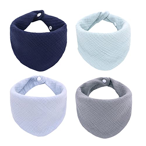 Baby Bandana Dribble Lätzchen 4er-Pack Musselin zum Sabbern und Zahnen,...