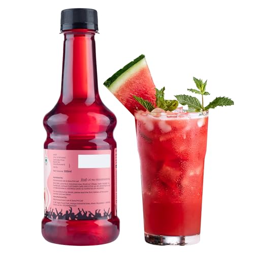 Image of Zone Watermelon Syrup 300ml | Refreshing Pure Watermelon Flavour for Mocktails, Cocktails, Lemonades & Sodas | Premium Taste, Non Alcoholic, More Servings For Professional & Home Use | 12+ Flavours