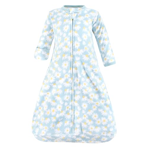 Image of Hudson Baby Unisex Baby Cotton Long-Sleeve Wearable Sleeping Bag, Sack, Blanket, Mixed Daisy, 3-9 Months