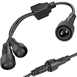 yowin Connecteur pour Guirlande Exterieure, 2 Broches Connecteur Electrique IP65 Étanche ...