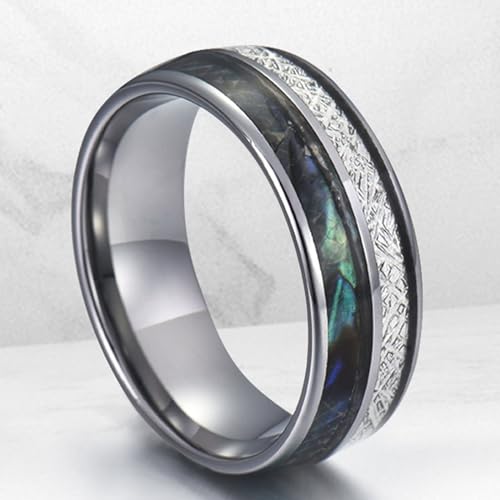 Bague alliance argent brossé mat pour couple en acier