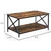 Amazon.com: VASAGLE Coffee Table, Cocktail Table with Storage Shelf and ...