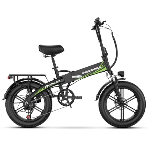 Image of 1000W Folding Electric Bike, 48V 20.8AH Large Removable Battery E-Bike, 30+MPH, 80 Miles Max Range, 20 inch Fat Tire Electric Bike for Adults, Adult Electric Bicycles for Commute