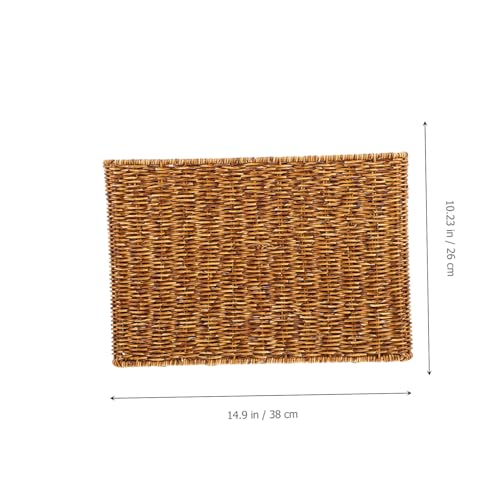 Panier de rangement rectangulaire tissé solide et compact pour maison - 3