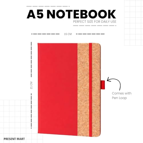 Image of 4 in 1 Diary Gift Set | A5 Cork Notebook | Stainless Steel Visiting Card Holder | 3-in-1 Charging Cable | Cork Pen & Canvas Pouch | Premium Eco-Friendly Gift Set for Professionals & Corporate Gifting | Gift Set for Men and Women
