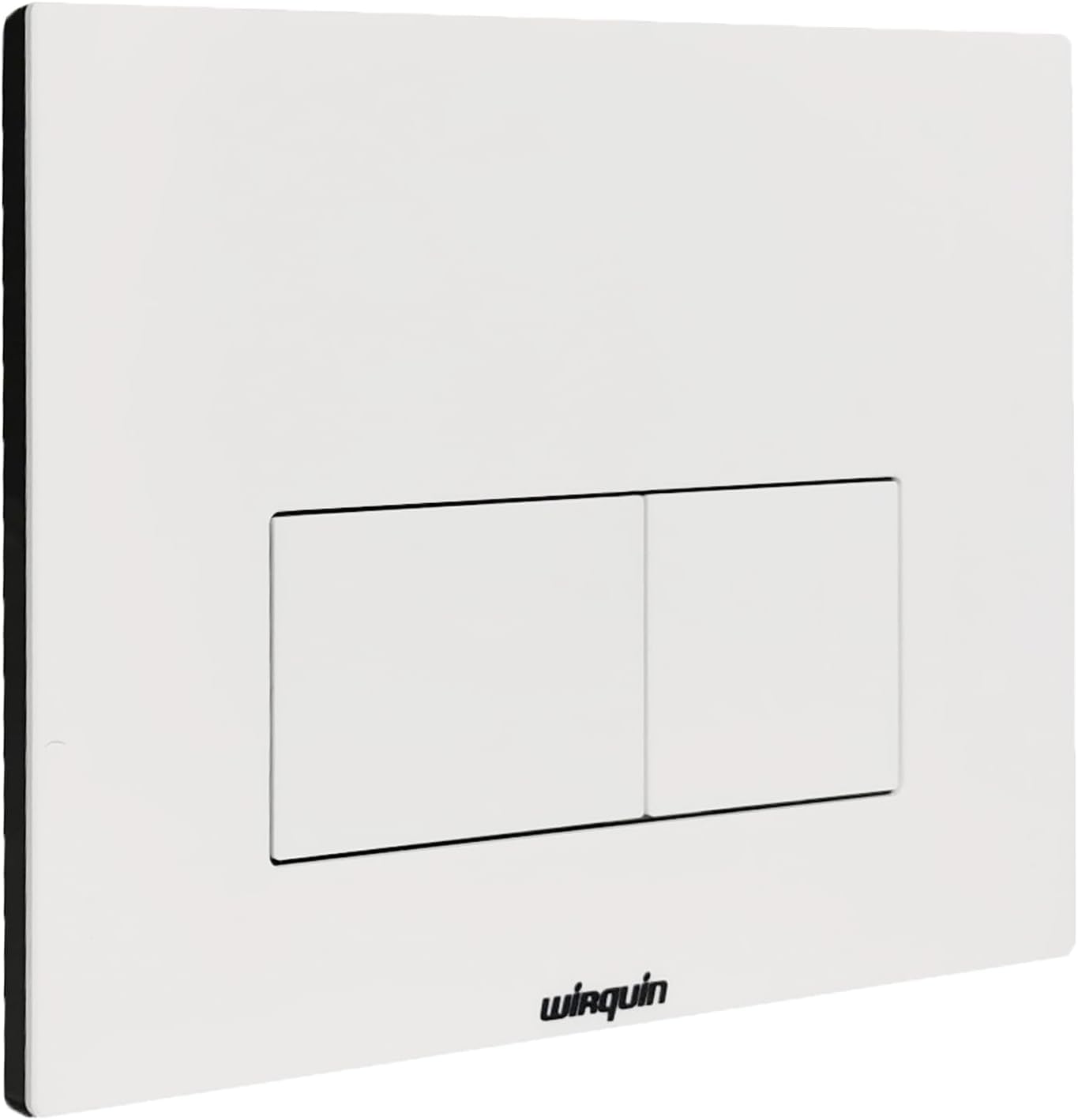 Pack Complet WC Sans Bride Bati Autoportant + Cuvette Suspendue Sans Bride + Plaque (Bâti chrono autoportant, Plaque blanche)