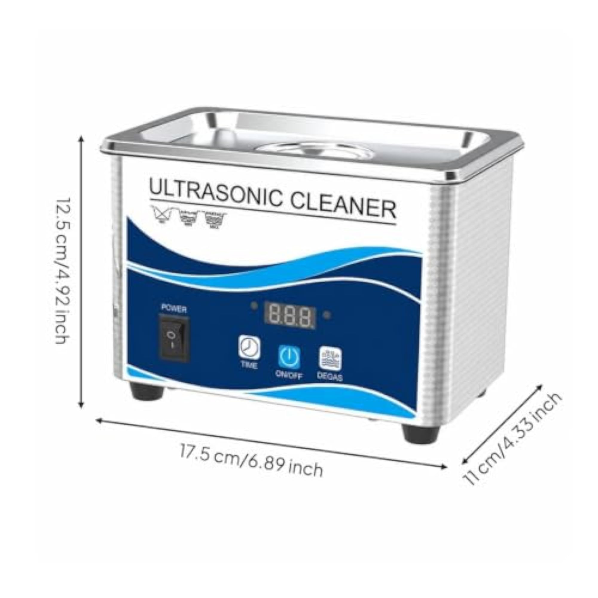 Digital Timer Sonic Jewelry Cleaner for Jewelers and Denture Wearers
