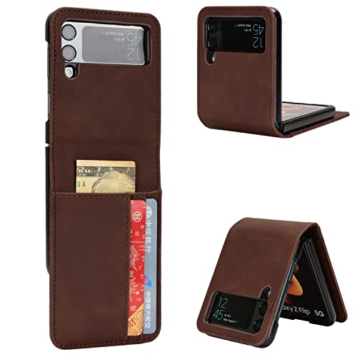 Coque Galaxy Z Flip3 5G antichoc König Design marron translucide