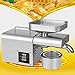 Automatic Oil Press 610W Commercial Home Automatic Oil Extractor Presser Upgraded 304 Stainless Steel High Output Oil Pumping Machine for Nuts Seeds Avocado Coconut Castor Peanut,110V