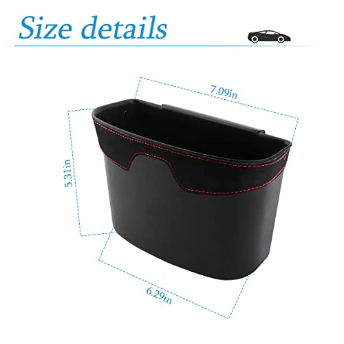 Image of AUCELI Car Trash Can, Dustbin Container for Auto Seatback, Hanging Mini Car Garbage Bin, Portable Rubbish Waste Basket Storage Organizer with Clip, Interior Accessories for Vehicle Home Office