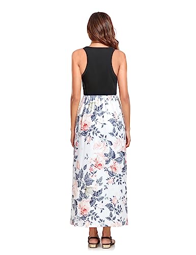 Image of Lacavocor Womens Summer Maxi Dress Tank Top Sleeveless Long Dresses