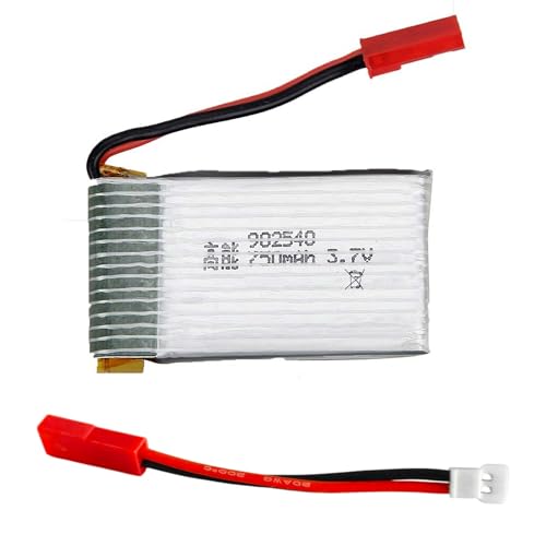 Li-Po Akku 3.7V 750-mAh mit JST-BEC Stecker u. 2.54 2P Molex Adapter f. Rc Hubschrauber, Drohne, Quadcopter, Kompatibel mit Syma, MJX, UDI X5C, X5SC, X5SW, X708-W X709 X400 X500 X800 X900, U42-W,U45-W Li-Po Akku 3.7V 750-mAh mit JST-BEC Stecker u. 2.54 2P Molex Adapter f. Rc Hubschrauber, Drohne, Quadcopter, Kompatibel mit Syma, MJX, UDI X5C, X5SC, X5SW, X708-W X709 X400 X500 X800 X900, U42-W,U45-W