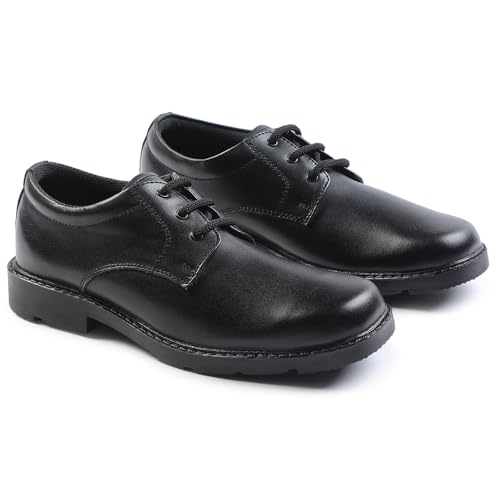 Image of Liberty Prefect S /BOY-LS N School Shoes for Kids - Black | Comfortable Uniform School Shoes | Lightweight & Durable Sole | Easy Lace-Up Closure | Cushioned Footbed, Breathable and All Day Comfort