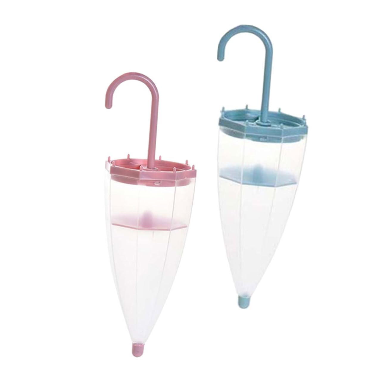 Deumidificatore per Casa Stile Ombrello 2 Pezzi Rosa e Blu | Abs, Pp e Silicone, Design Riutilizzabile, Controllo Dell’umidità, Formato Salvaspazio