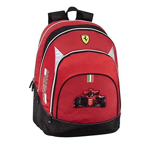 Mochila escolar Ferrari redonda organizada 2020   llavero silbato   bolígrafo de purpurina