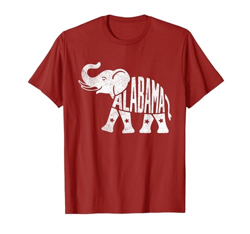 Alabama Retro Vintage T-Shirt, Men, Cranberry Red, X-Large