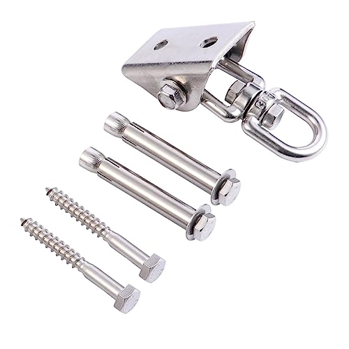BCOATH 1 Set Swing Buckle Heavy Duty Hammock Hanging Kit Hammock Swing Hanger Heavy Duty Hangers for Clothes Coat Hangers Swivel Hooks Fixed Disk to Rotate Stainless Steel Lifts